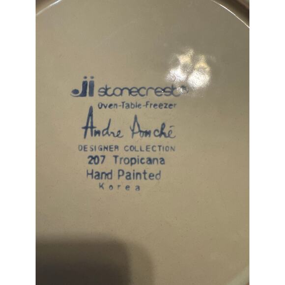 Vintage Dinner Plate Tropicana by Stonecrest Andre Ponche Collection - Picture 7 of 8